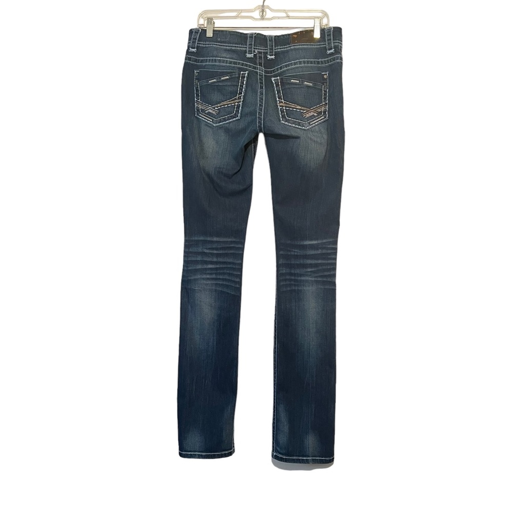 BKE Payton Distressed Women’s Low Rise  Jeans Size 28 XXL( XX Long ) Blue